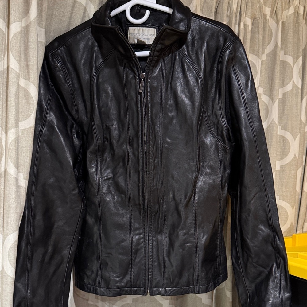 Worthington Classic Black Leather Jacket